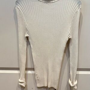 LOFT - Ribbed and cream turtleneck.